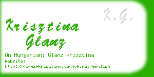 krisztina glanz business card